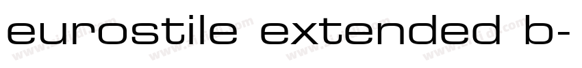 eurostile extended b字体转换